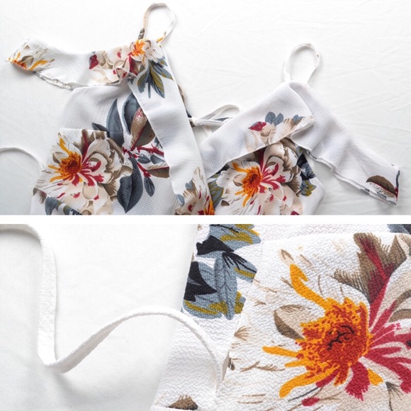 Love Beach White Floral Off Shoulder Dress - Picture 8 of 8